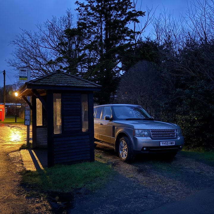 A photo taken with the Apple iPhone 16 Pro Max's camera at night.