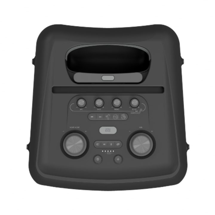 The top control panel of the Klipsch Miami party speaker.