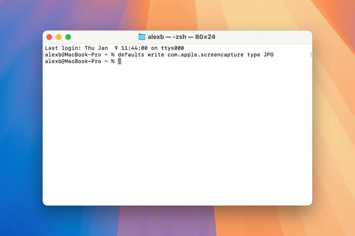 The Mac Terminal app running in macOS Sequoia.