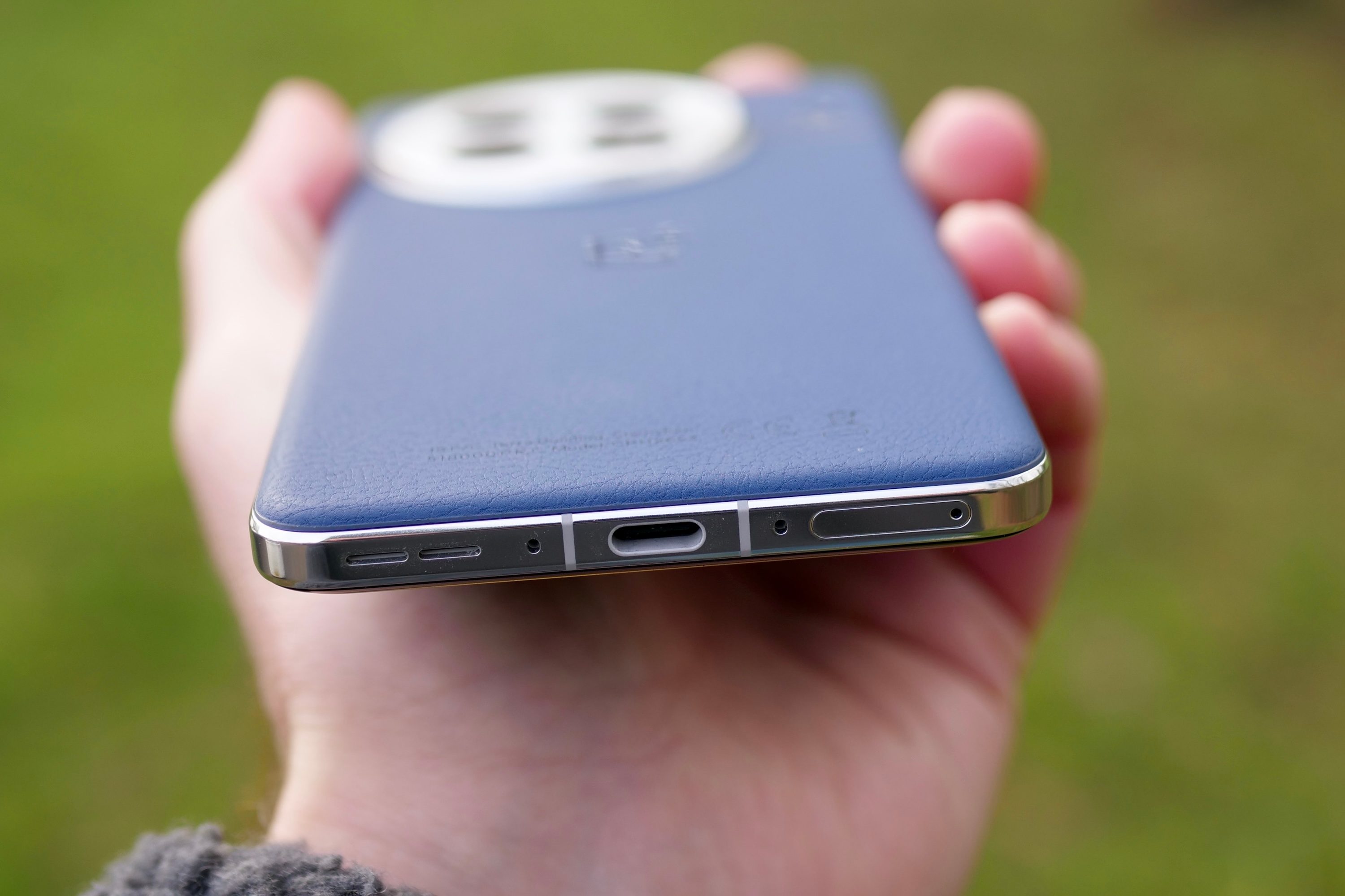 The OnePlus 13's charging port.