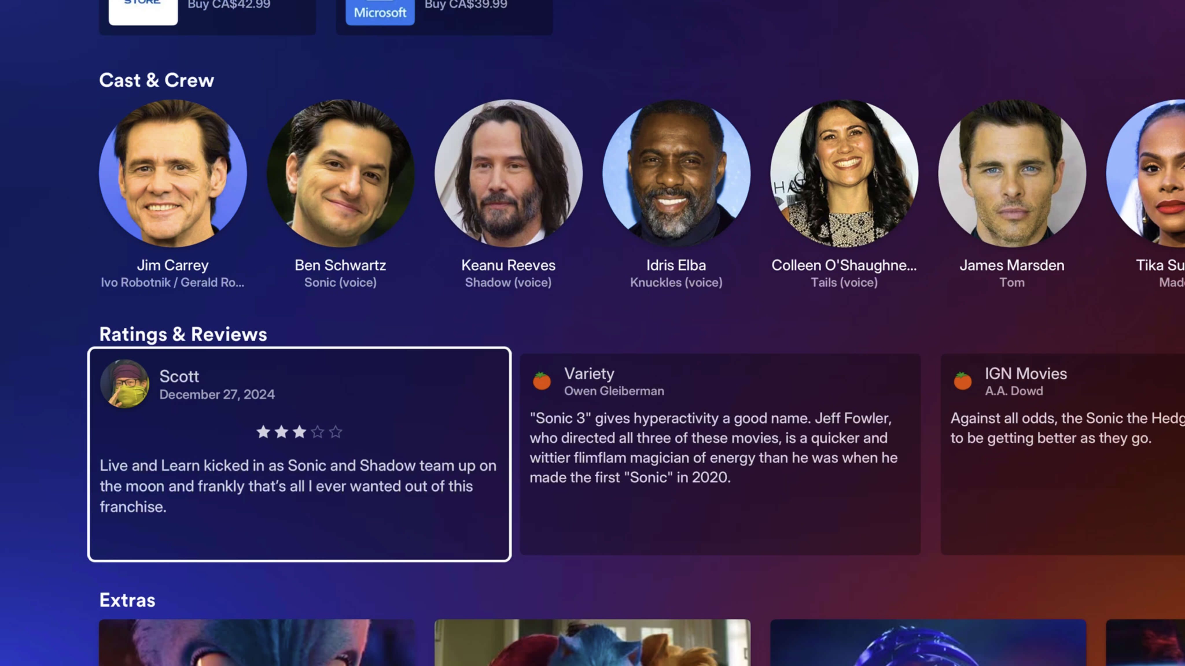 Reviews screen in the new Plex experience.