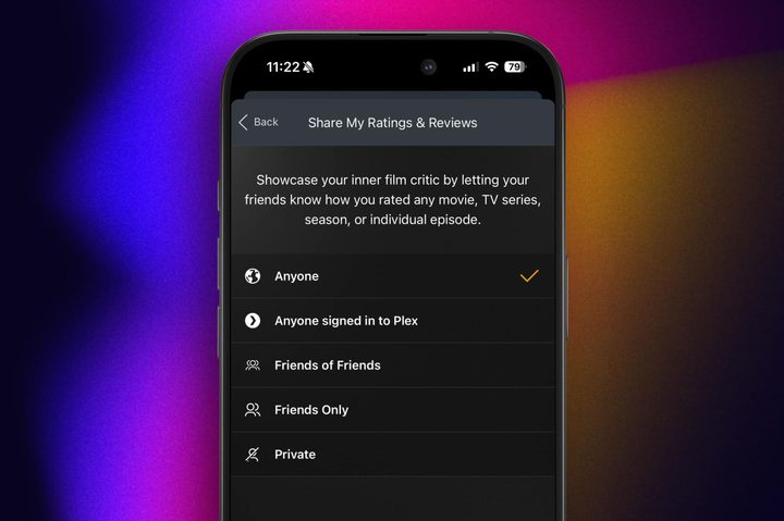 Review privacy settings in the Plex mobile app for iOS.