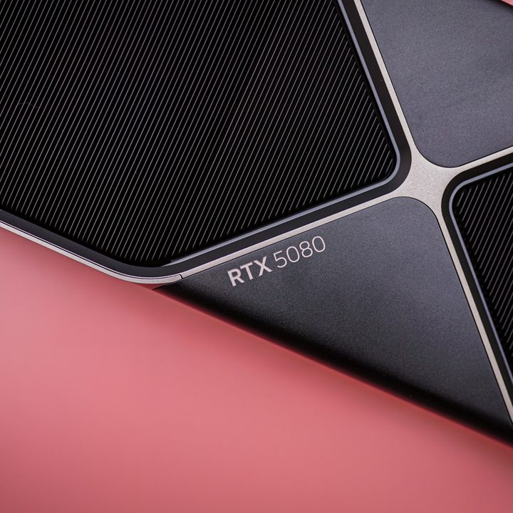 Logo on the Nvidia GeForce RTX 5080.
