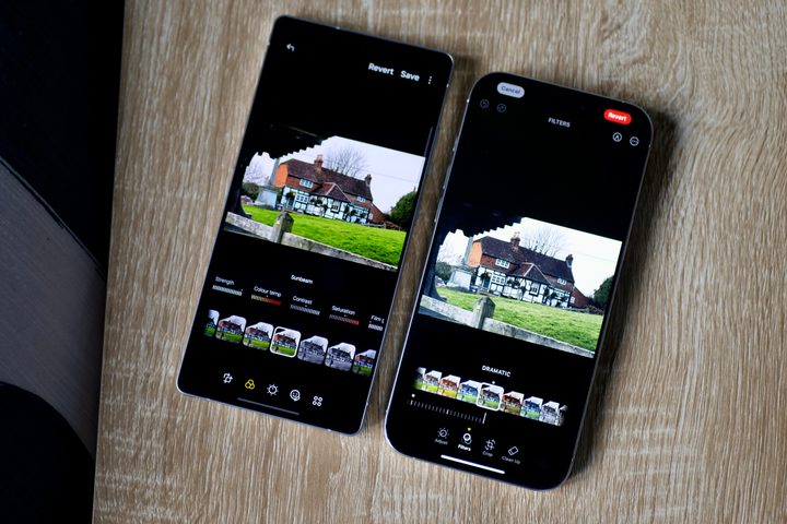 The Samsung Galaxy S25 Ultra and Apple iPhone 16 Pro Max's photo editing features