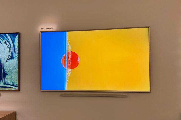 The Samsung Frame Pro on display at CES 2025.