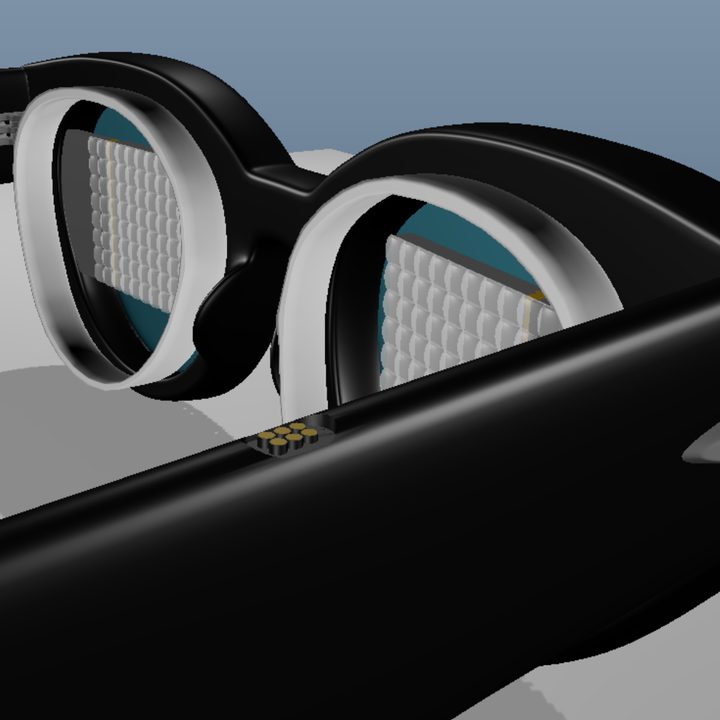Interior display unit of the SolidddVision smartglasses.