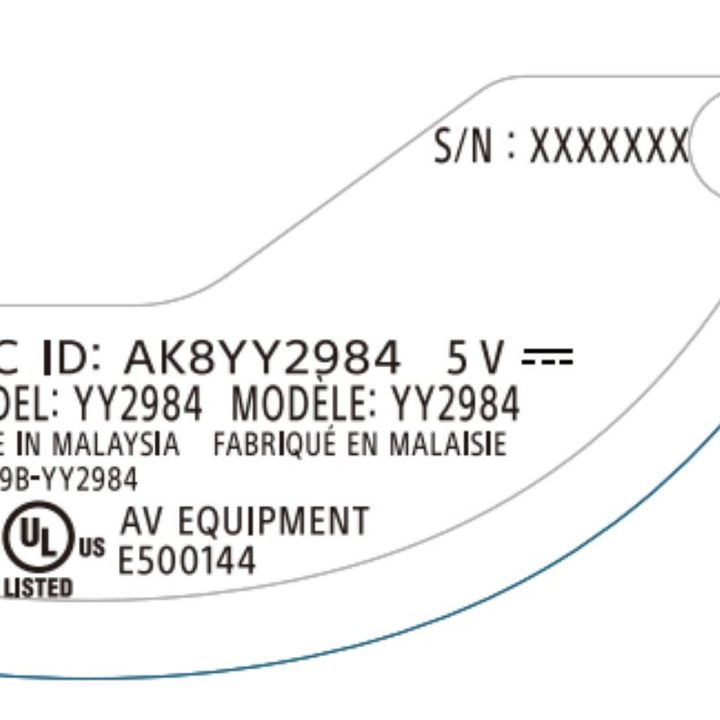 An FCC label for a an unreleased set of Sony headphones.