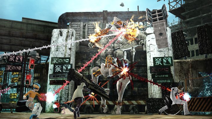 Combat in Freedom Wars: Remastered