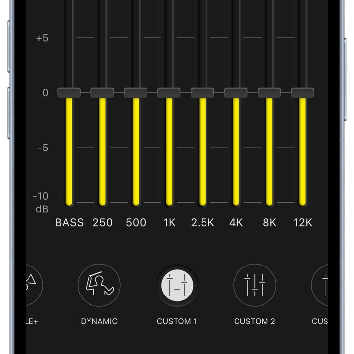 Technics Audio Connect app for iOS: manual EQ.