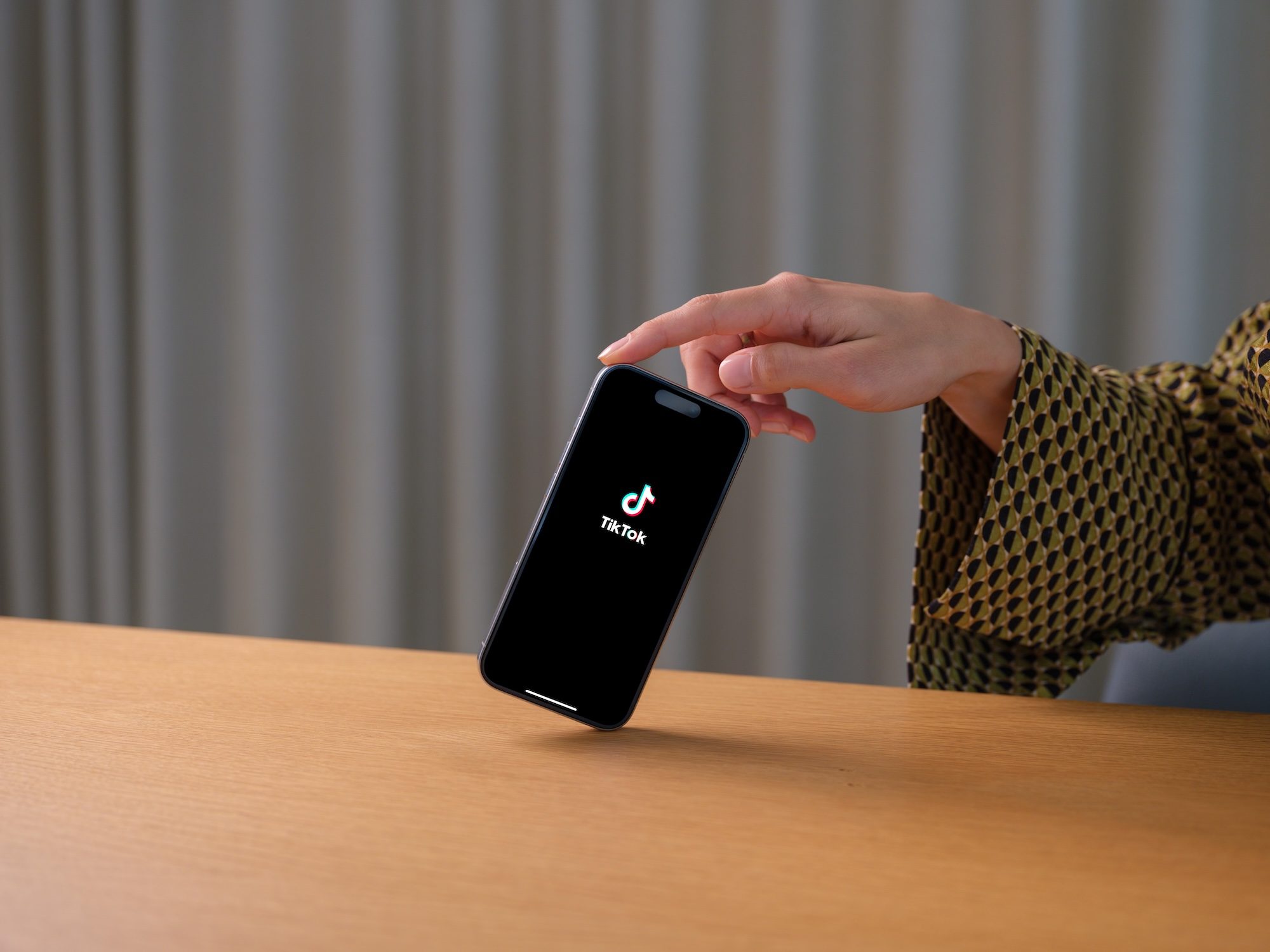 TikTok app on iPhone.