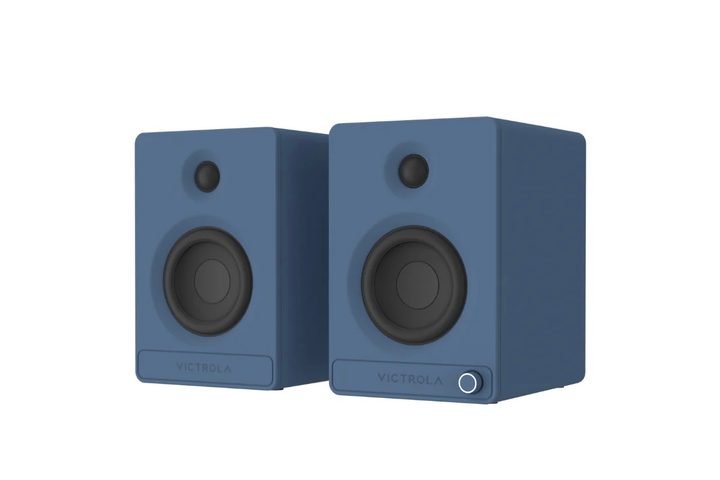 The Victrola Tempo Bookshelf Speakers.