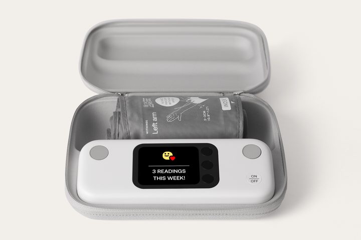 The Withings BPM Vision's screen.