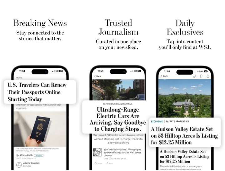 The Wall Street Journal app.