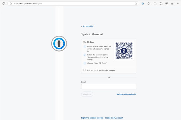 1Password lets me unlock my vault on my iPhone or computer by scanning a QR code with my phone.