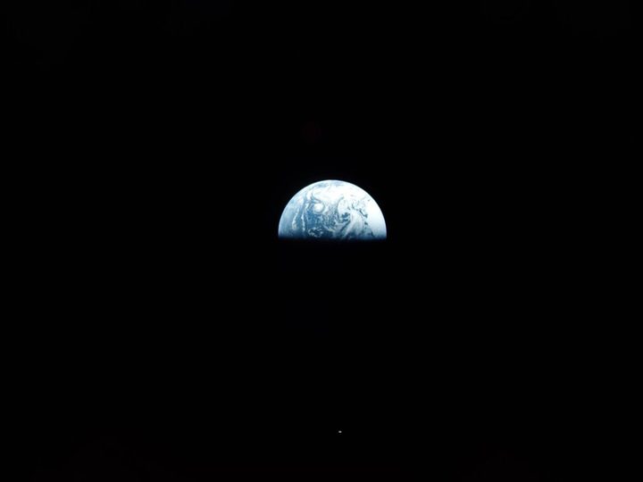 Shortly after Trans Lunar Injection, Firefly’s Blue Ghost lunar lander captured image of Earth with the Moon below in the distance.