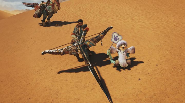A Monster Hunter Wilds character wielding the Bow.