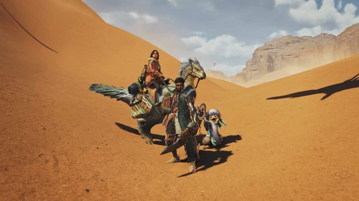 A Monster Hunter Wilds character wielding the Sword and Shield.