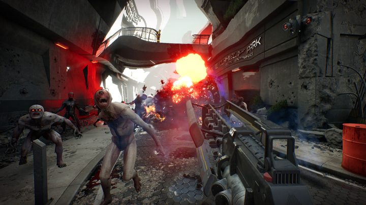 Fighting off a horde of Zeds in Killing Floor 3.