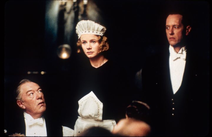 Michael Gambon, Emily Watson, and Richard E. Grant in Gosford Park.