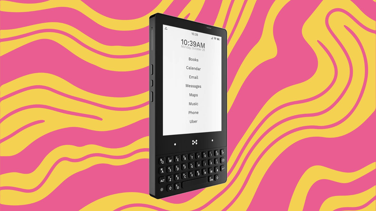 Side profile of The Minimal Phone black color.