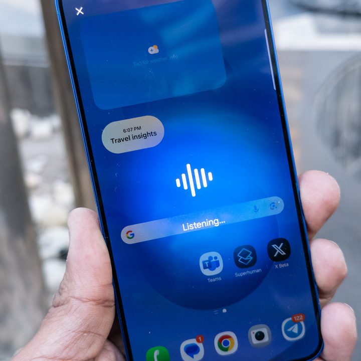 Audio mode in Circle to Search in use on the Samsung Galaxy S25 Plus
