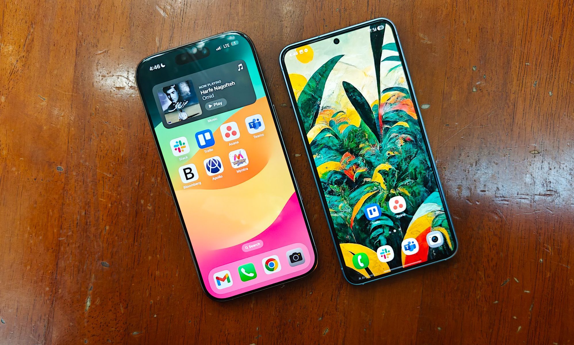 iPhone 16 Pro and Samsung Galaxy S25.