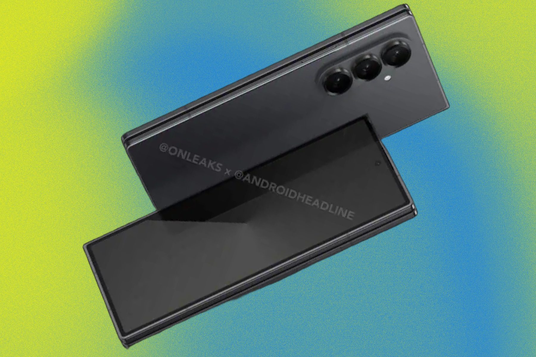 Leaked render of the Samsung Galaxy Z Fold 7 showing its side profile.