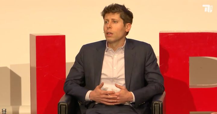 Sam Altman at The Age of AI Panel, Berlin.
