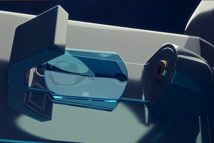 Swave's laser-powered display engine is compact and lightweight.