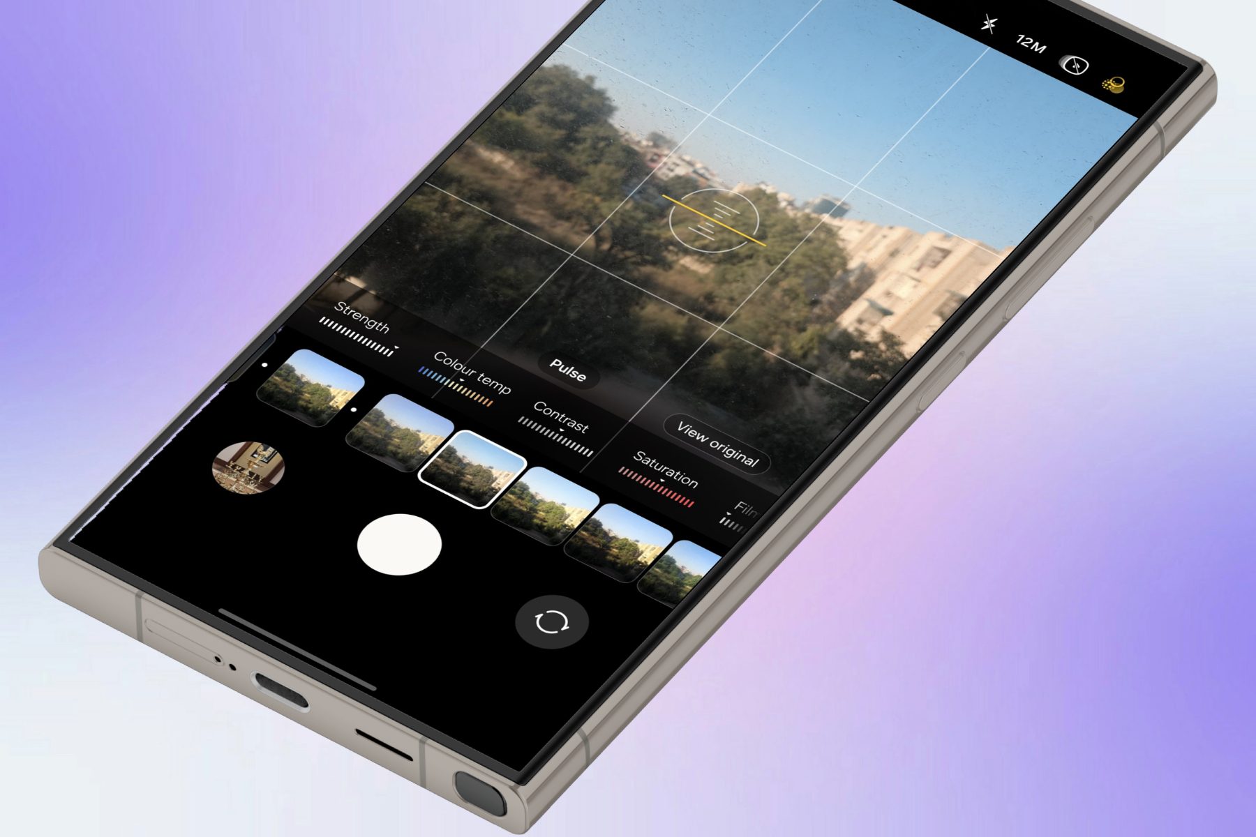 Filter controls on the Samsung Galaxy S25 Ultra.