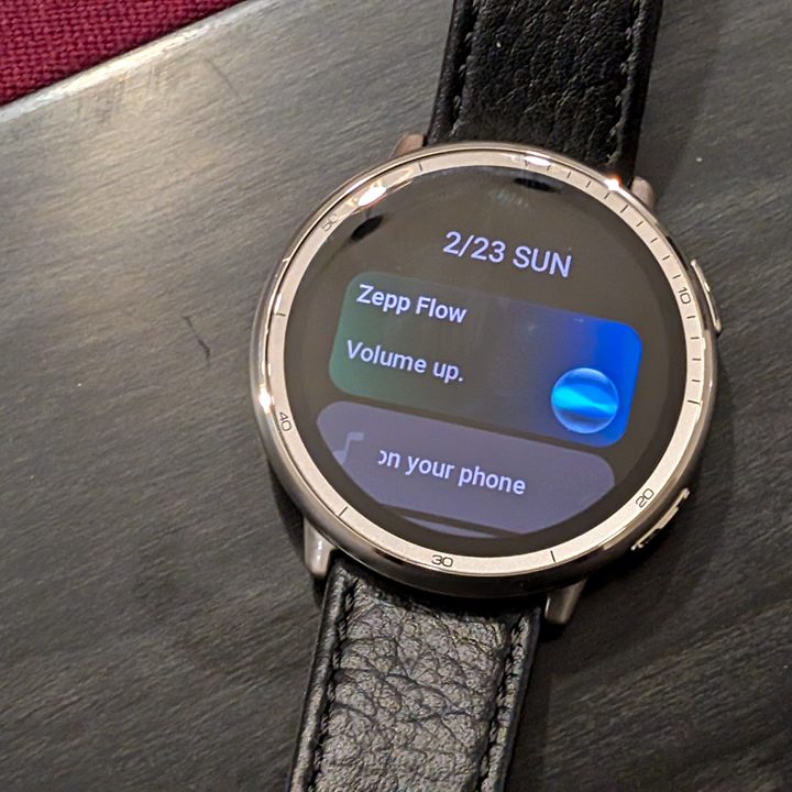 Amazfit Active 2 Zepp Flow card