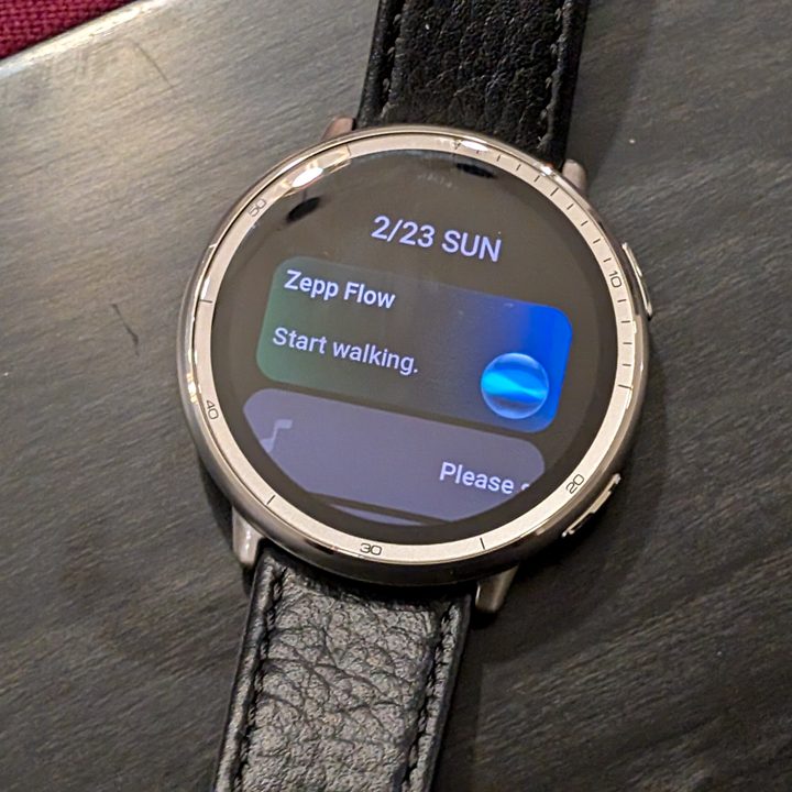 Amazfit Active 2 Zepp Flow card