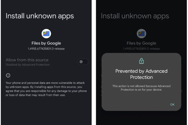 Android 16 Advanced Protection.