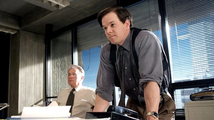 Martin Sheen and Mark Wahlberg in The Departed.