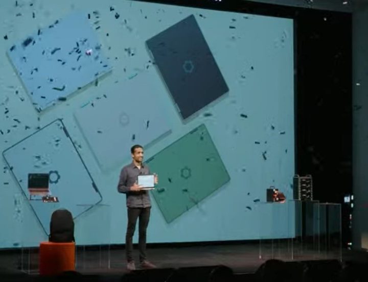 Framework Laptop 12 showcased at launch event on February 25, 2025.