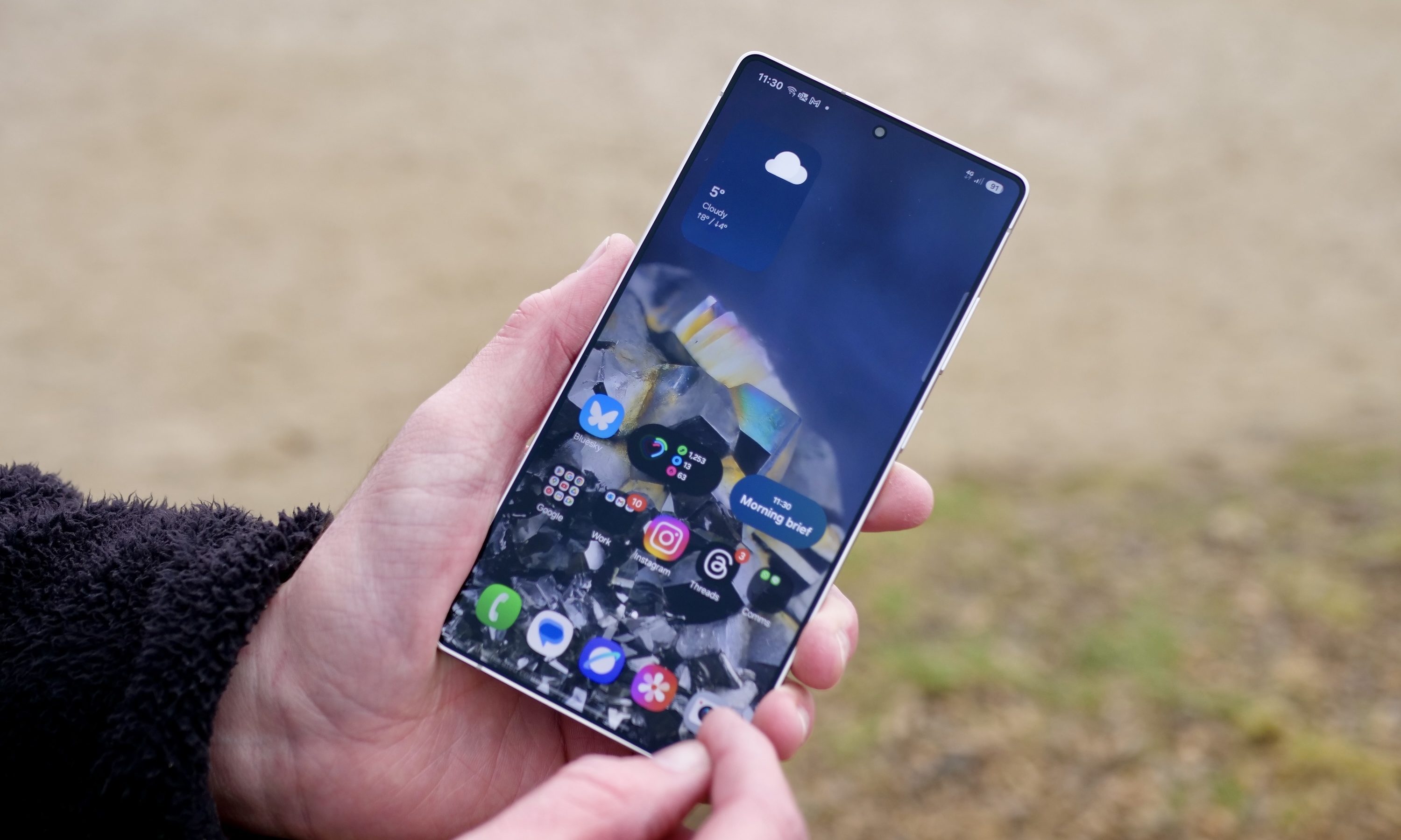 The screen on the Samsung Galaxy S25 Ultra.