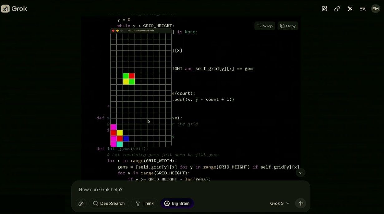 Grok 3 launch demos.