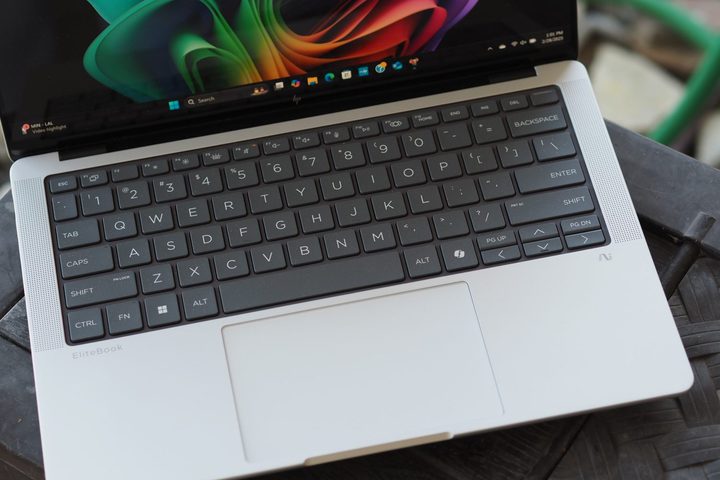 HP EliteBook X G1a top down view showing keyboard.