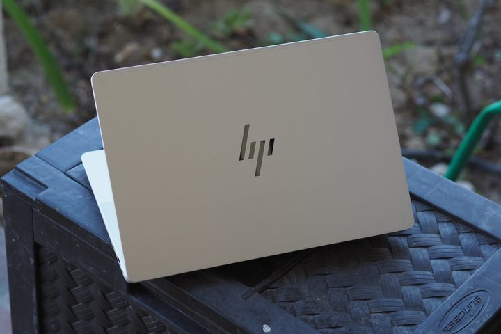 HP EliteBook X G1a rear view showing lid and logo.