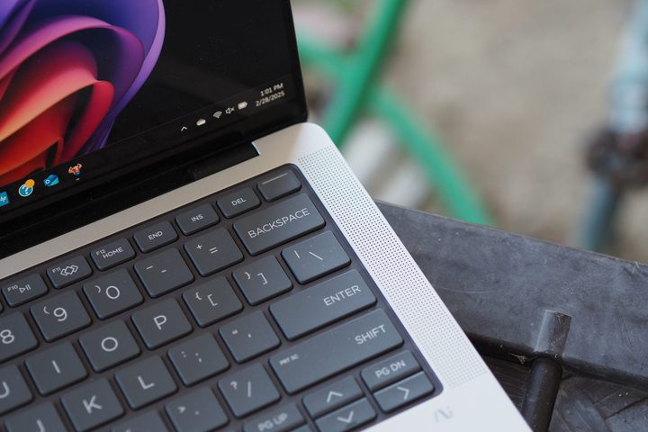 HP EliteBook X G1a top down view showing speaker.