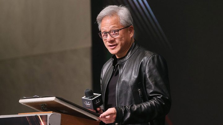 Jensen Huang addressing an audience.