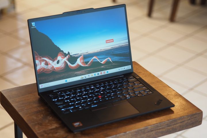 Lenovo ThinkPad T14s Gen 6 front angled view showing keyboard.