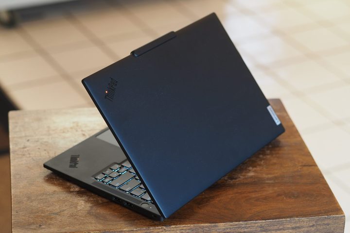 Lenovo ThinkPad T14s Gen 6 rear view showing lid and logo.