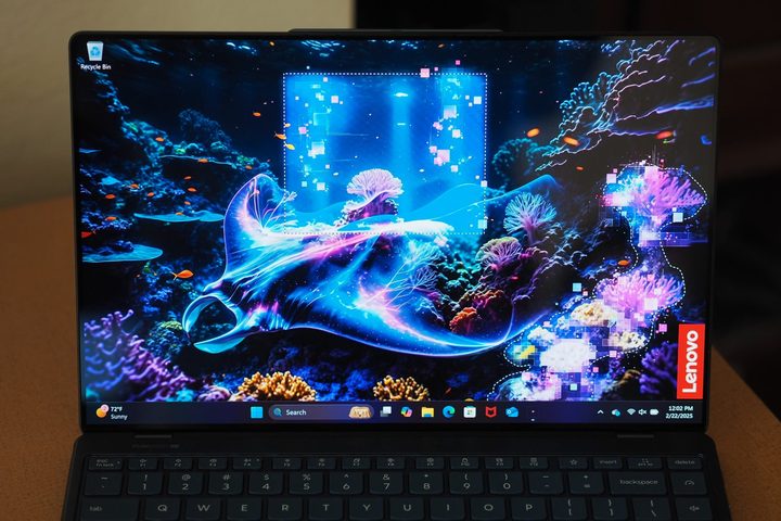 Lenovo Yoga Slim 9i 14 Gen 10 front view showing display.