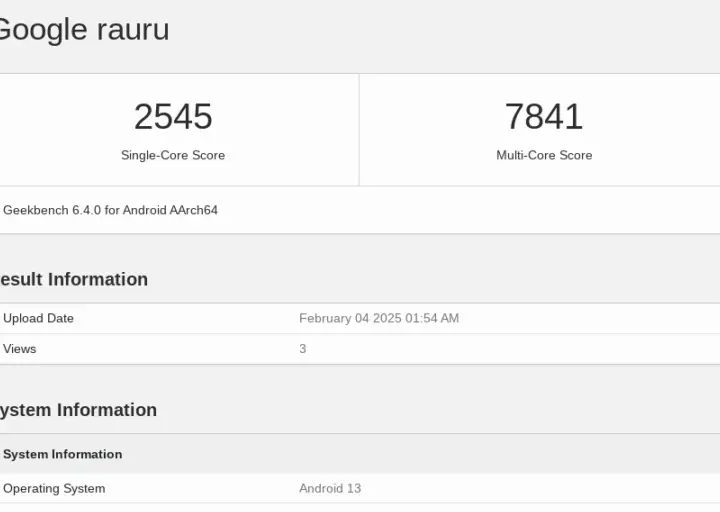 Motherboard ‘Navi' benchmark that may be the MediaTek MT8196 chip.