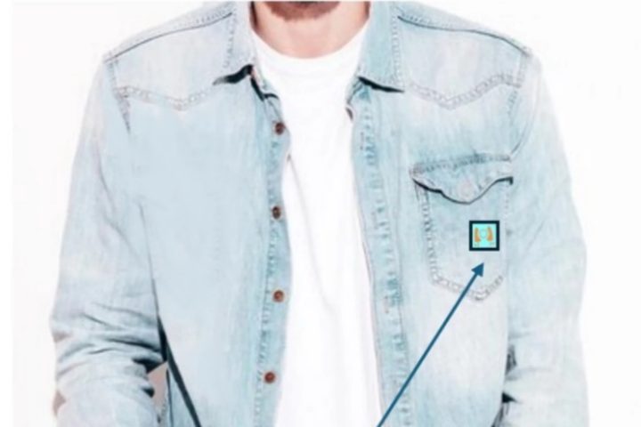 An example of where a MIMO antenna may be placed in a shirt pocket.