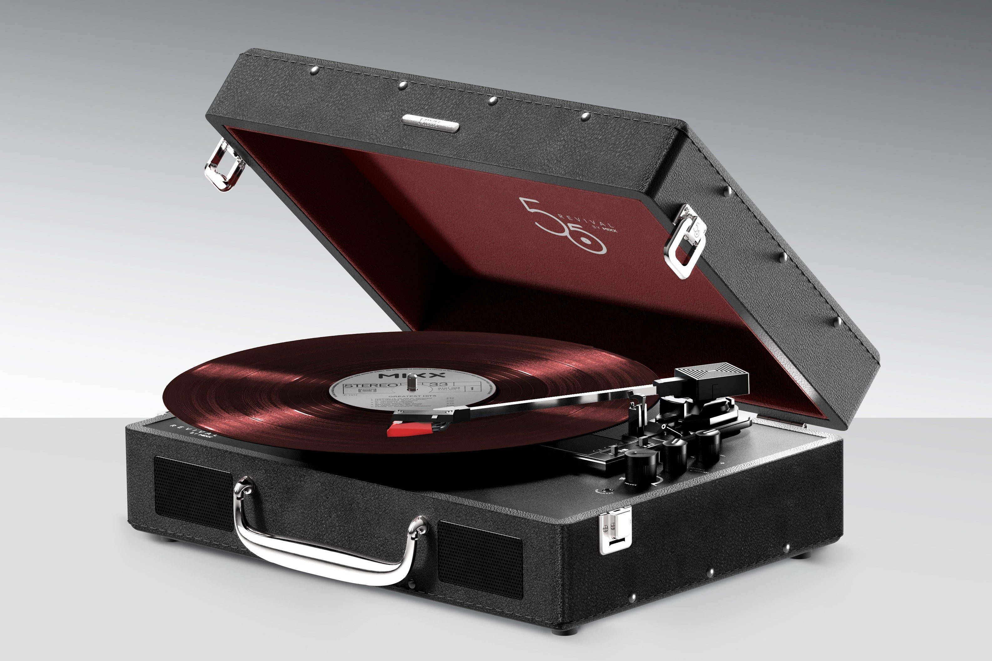 Mixx Revival 55 suitcase record player is cute, colorful, and