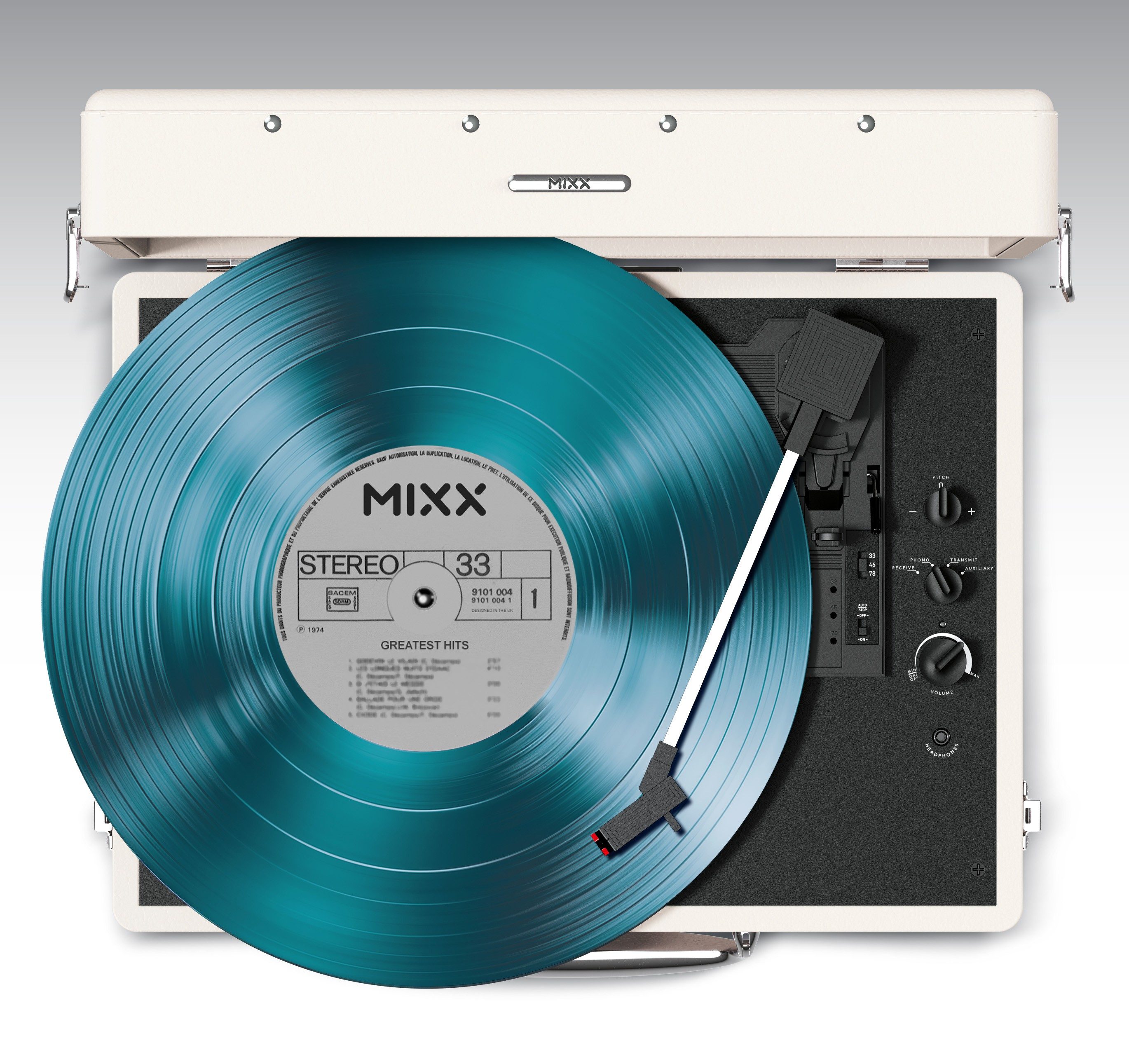 Mixx Revival 55 suitcase record player is cute, colorful, and
