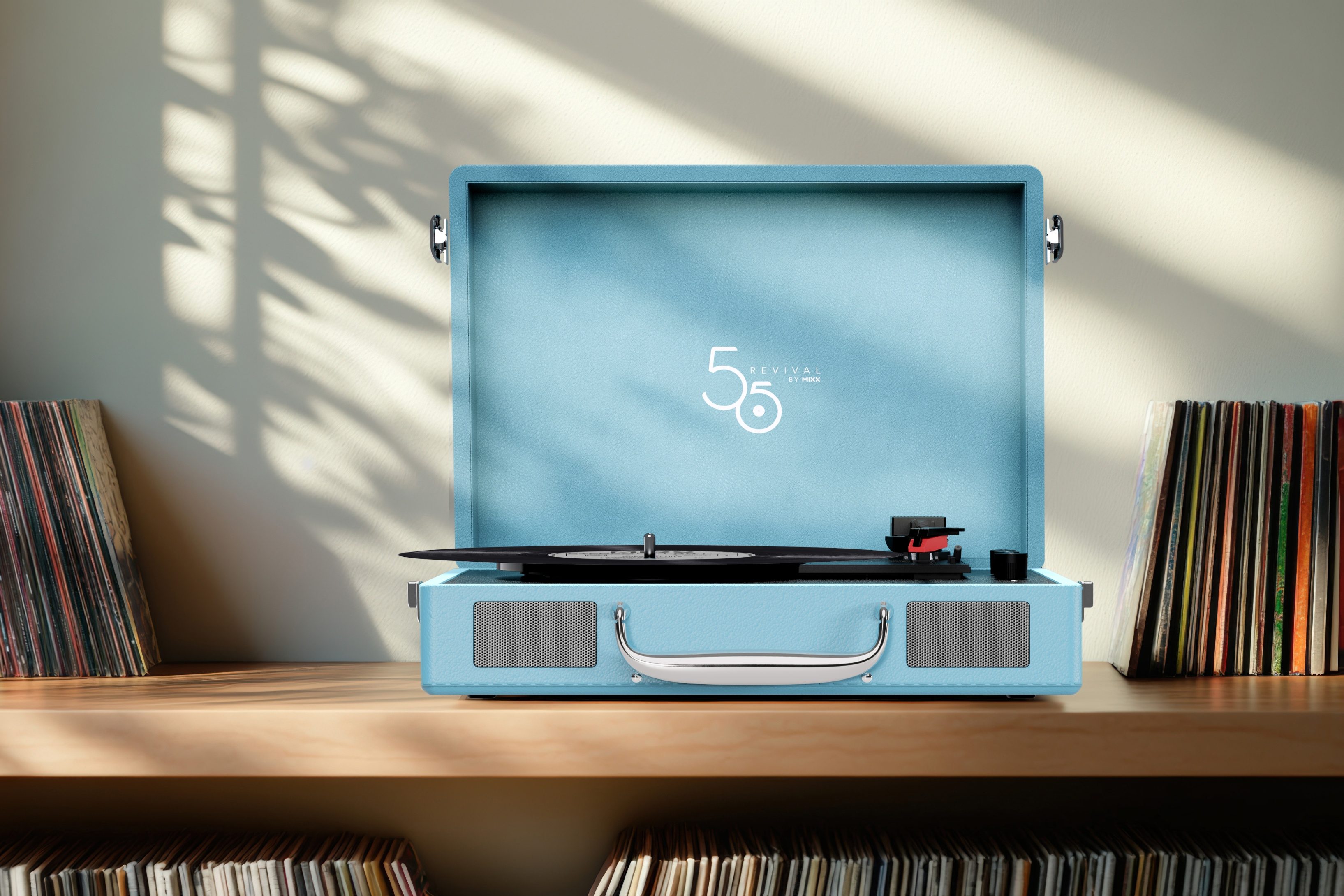 Mixx Revival 55 suitcase record player is cute, colorful, and