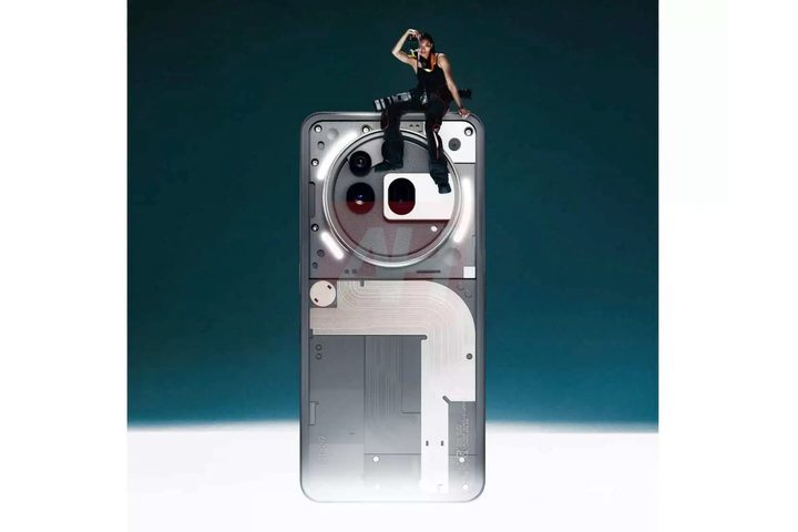 A leaked image of the Nothing Phone 3a Pro.